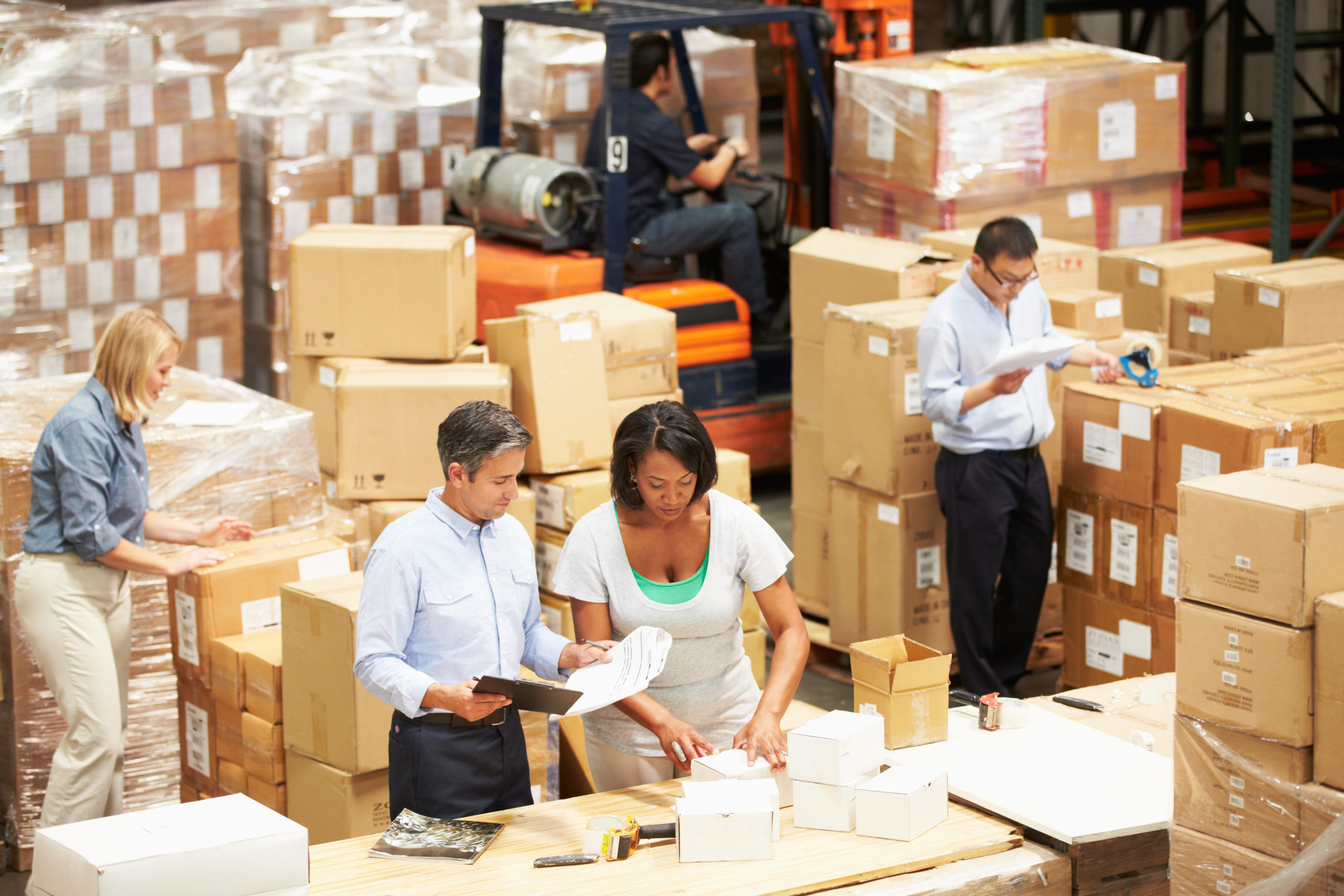 warehouse workers fulfilling orders